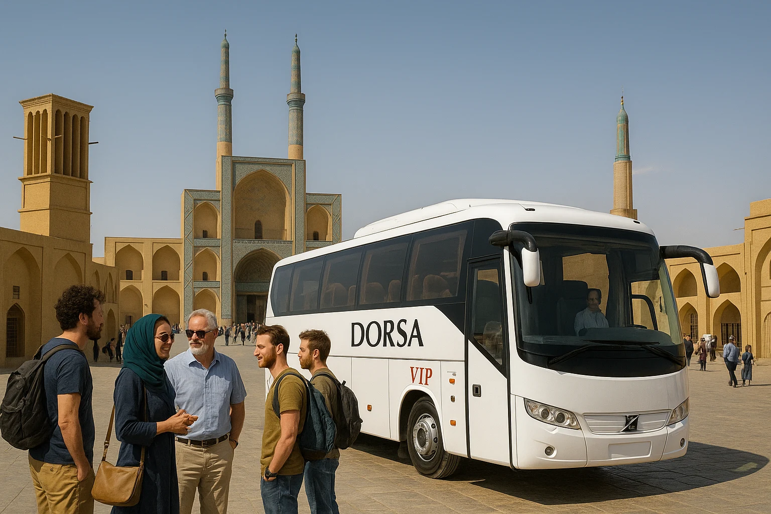 «رِنت اتوبوس گروهی یزد با وی‌آی‌پی رنت کار»