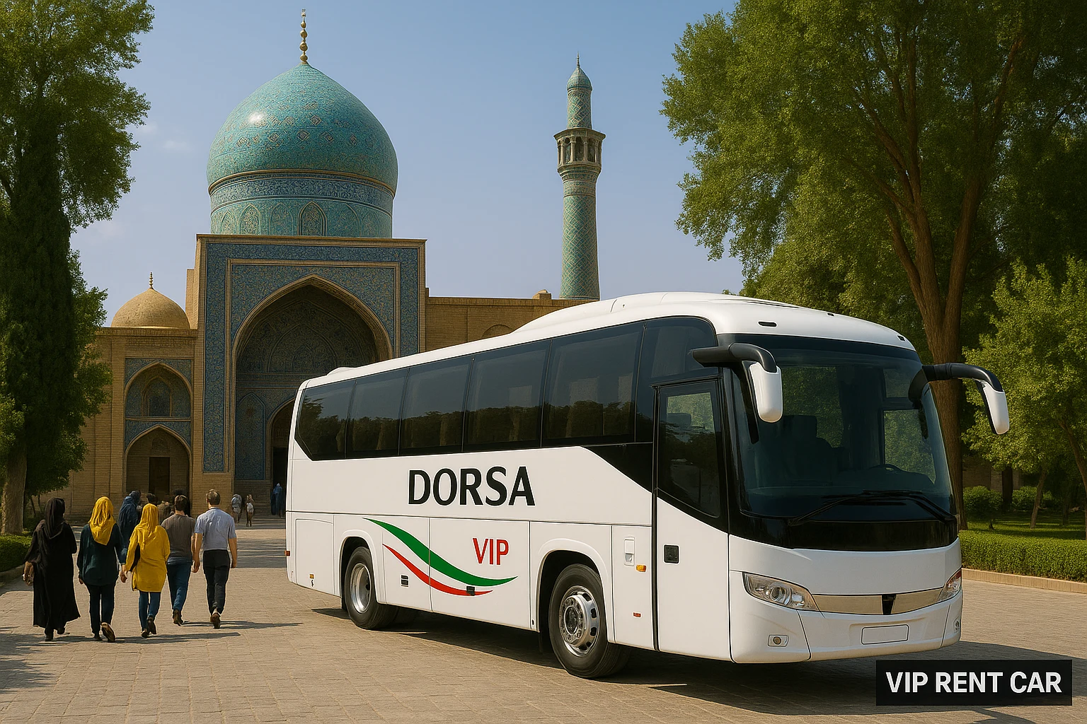 «کرایه اتوبوس DORSA کنار بنای زیارتی بیرجند . وی‌آی‌پی رنت کار»