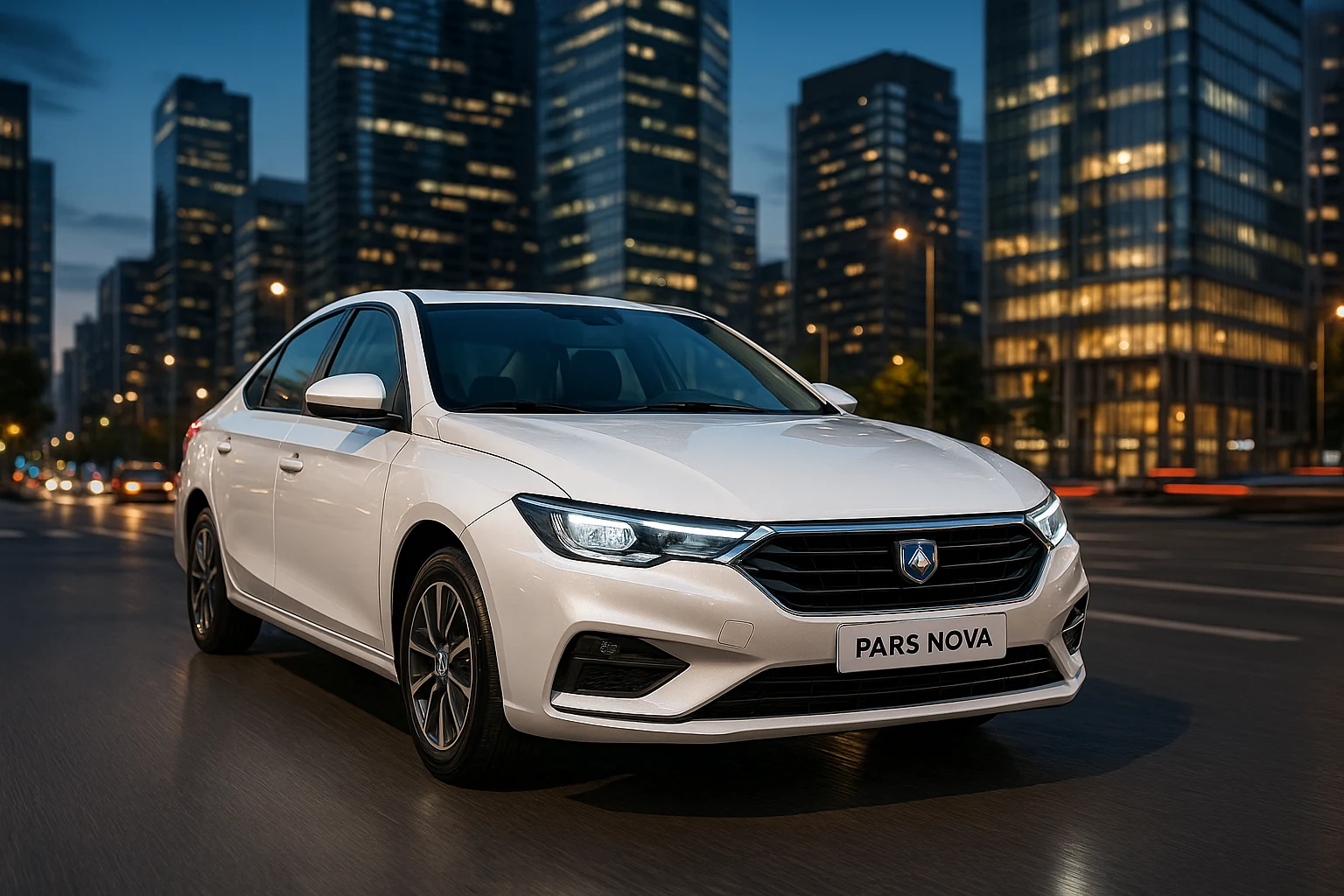 پارس‌نوآ سفید در خیابان مدرن تهران