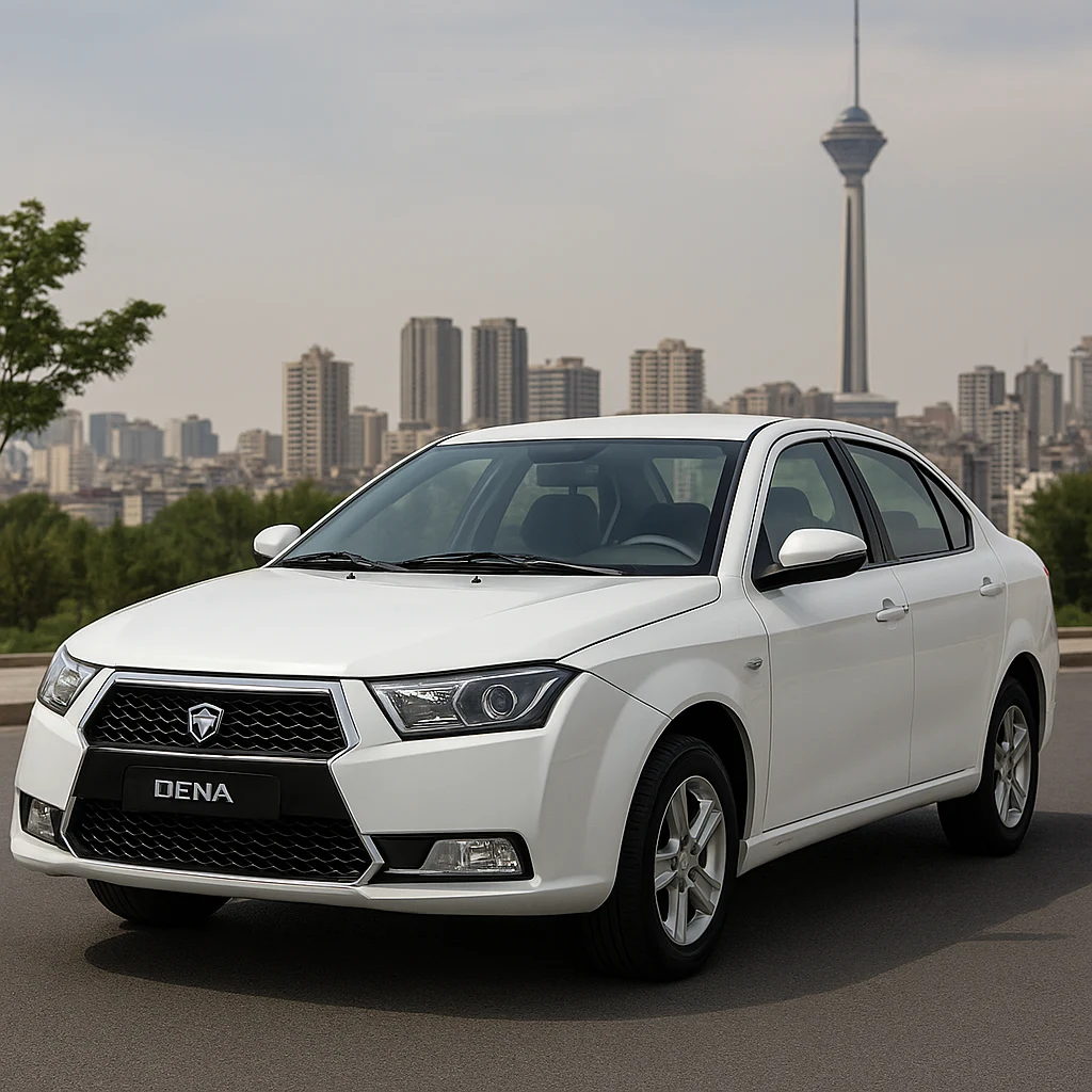 خودروی دنا پلاس سفید ایران‌خودرو برای اجاره در تهران