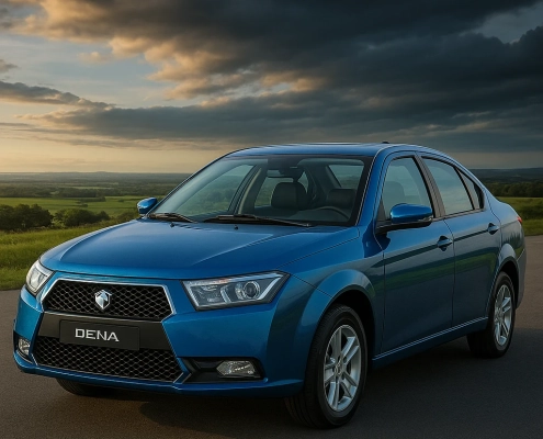 دنا پلاس آبی متالیک ایران‌خودرو برای رنت خودرو